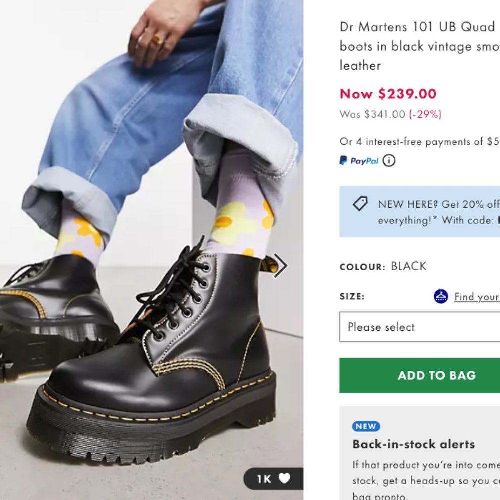 DR. MARTENS 101 UB QUAD Platform Ankle Boots MSRP$249 Unisex - Picture 4 of 16